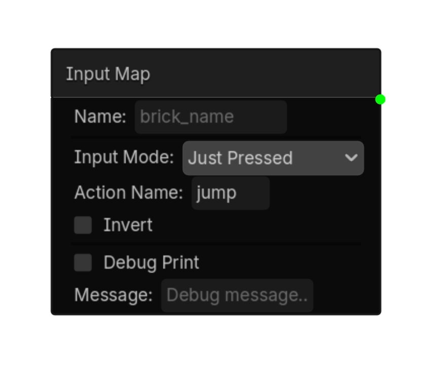 Input Map screenshot placeholder